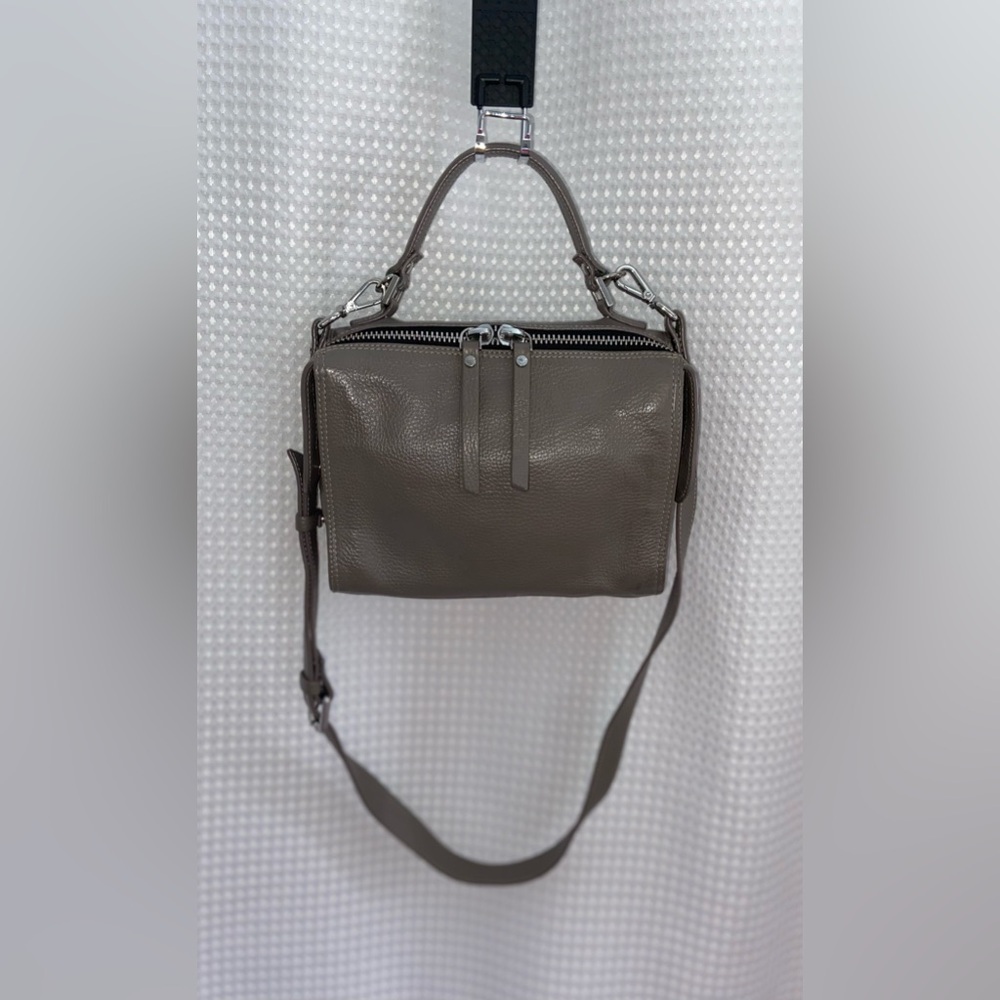 MAUD FRIZON‎ gray Italian Leather Convertible Bag